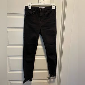 Topshop skinny jeans raw hem